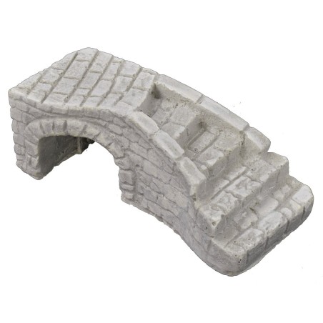 Escalera de yeso con puente de 14x6x4,5 cm h Mundo Pesebres