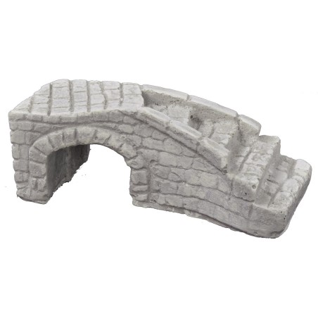 Scala in gesso con ponte cm 14x6x4,5 h Mondo Presepi
