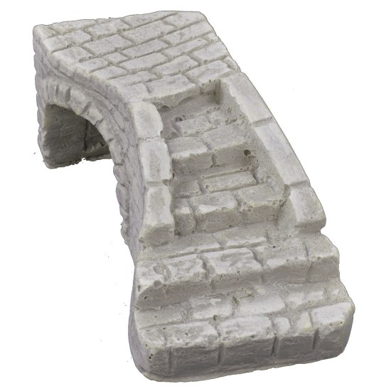 Escalera de yeso con puente de 14x6x4,5 cm h Mundo Pesebres