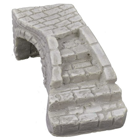 Scala in gesso con ponte cm 14x6x4,5 h Mondo Presepi