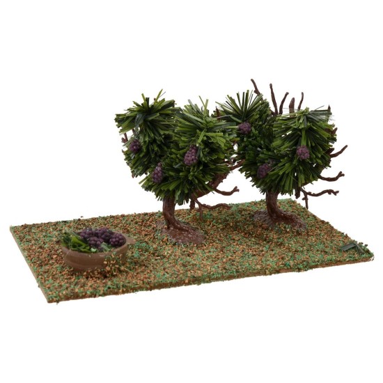 Vineyard with black grapes cm 15,5x9x8 h