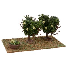 Vineyard with white grapes cm 15,5x9x8 h