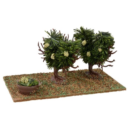 Vineyard with white grapes cm 15,5x9x8 h