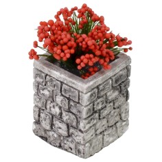 Vaso di fiori in colori assortiti cm 2,5x2,5x5 h. Mondo Presepi 2