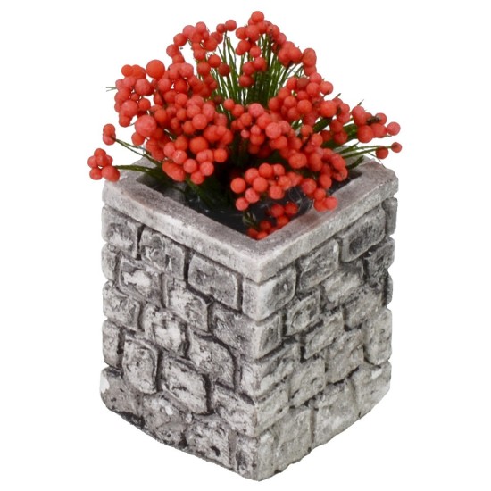 Jarrón de flores en colores surtidos cm 2,5x2,5x5 h. Mondo Presepi