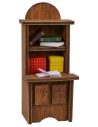 Wooden bookcase with writing desk and books cm 5,5x4x12,5 h