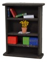 Aparador de resina con libros y flores de 9x3x12 cm h