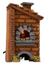 Wood oven with working fire cm 7x8x14 h