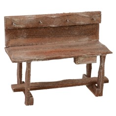 Banco de trabajo de madera con ganchos 11,3x5x9 h Mundo Pesebres