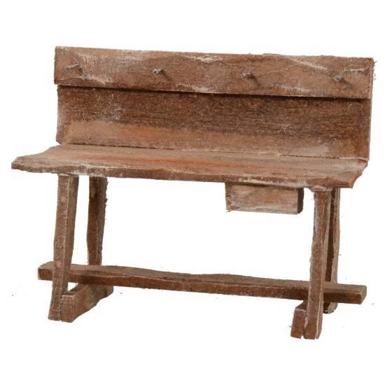Wooden workbench with hooks 11.3x5x9 h
