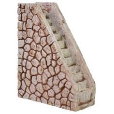 Escalera recta de resina para belén de 2,5x5,8x7,7 cm h 2