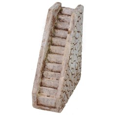 Escalera recta de resina para belén de 2,5x5,8x7,7 cm h