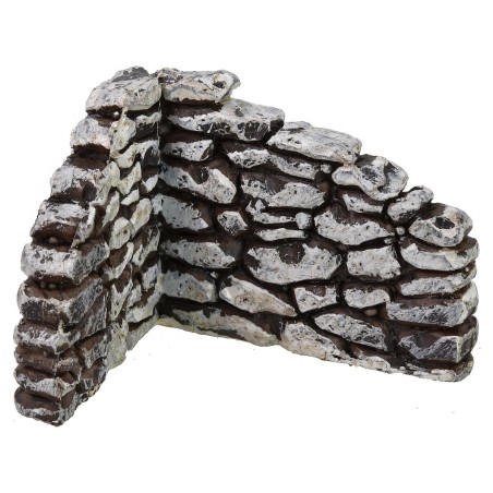 Muretto angolare in resina effetto pietra Mondo Presepi