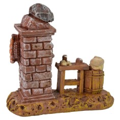 Scenografia banchetto del salumiere in resina cm 9x4x9 h Mondo 2