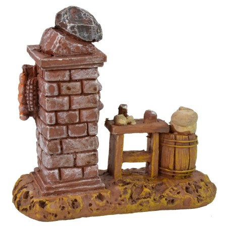 Scenografia banchetto del salumiere in resina cm 9x4x9 h