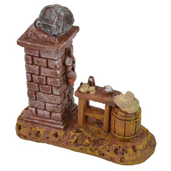 Scenografia banchetto del salumiere in resina cm 9x4x9 h Mondo