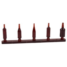 Conjunto de 5 botellas efecto vidrio de 1,5 cm de altura Mundo Pesebre