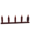 Set of 5 glass effect bottles cm 1,5 h