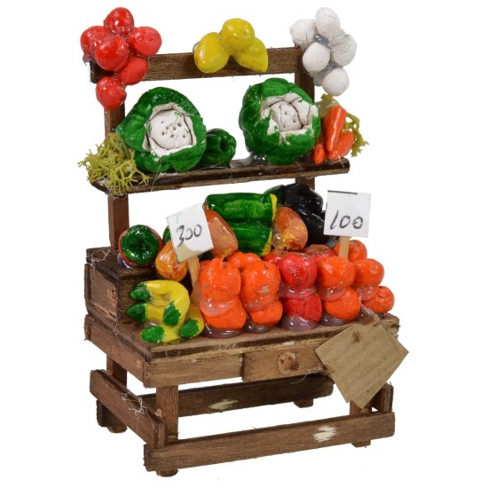 Banchetto dell'ortolano cm 5x3,5x8 h Mondo Presepi