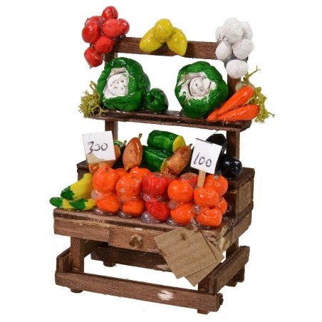 Banchetto dell'ortolano cm 5x3,5x8 h Mondo Presepi