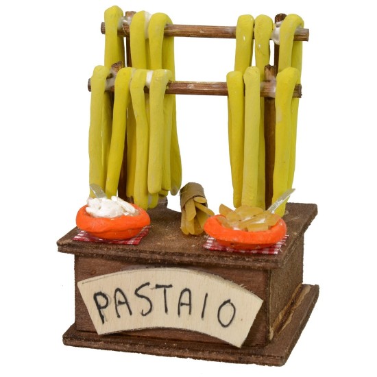 Banchetto pastaio con insegna cm 6x6x8,5 h Mondo Presepi