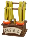 Bancada de pasta con cartel cm 6x6x8,5 h Mundo Pesebre