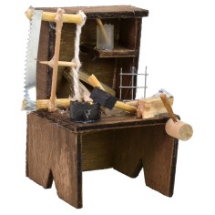 Carpenter's workbench 5x5.5x8.2 h cm for 8-10 h cm statues 2