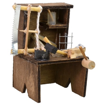 Banco de trabajo del carpintero cm 5x5,5x8,2 h para estatuas de 8-10.