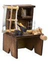 Banco de trabajo del carpintero cm 5x5,5x8,2 h para estatuas de 8-10.