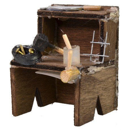 Banco da lavoro del falegname cm 4x4x5,5 h per statue da 6 h cm