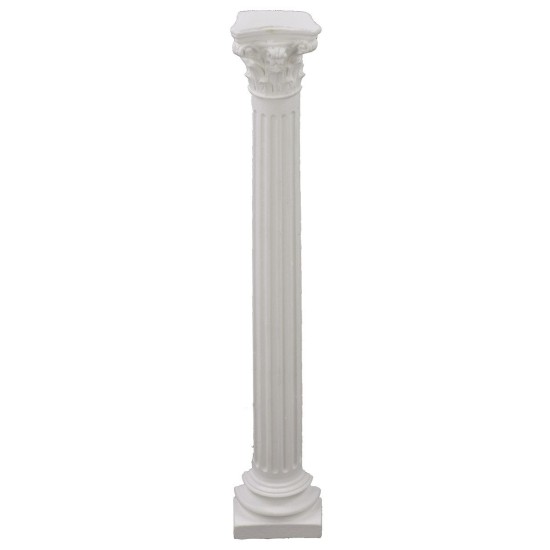 Semicolonna rigata con capitello cm 24,3 h