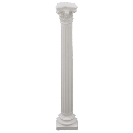 Semicolonna rigata con capitello cm 24,3 h