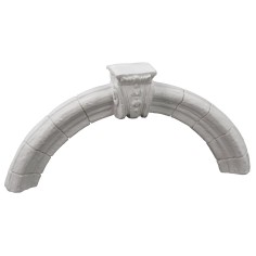 Arco con capitello e stemma in bassorilievo 25x2x11.5 cm h
