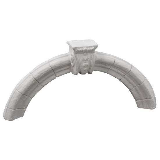 Arco con capitello e stemma in bassorilievo 25x2x11.5 cm h