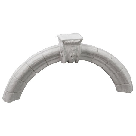 Arco con capitello e stemma in bassorilievo 25x2x11.5 cm h