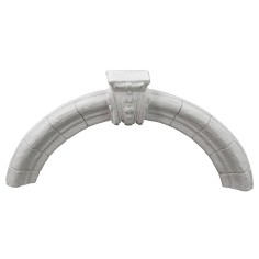 Arco con capitello e stemma in bassorilievo 25x2x11.5 cm h 2