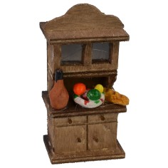 Wooden sideboard with showcase 3.7x2.5x7.5 cm h 2