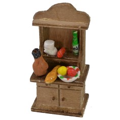 Wooden sideboard with various small parts 3.7x2.7x7.5 h 2