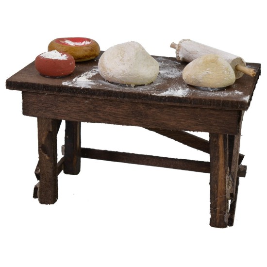 Mesa de trabajo de un pizzero cm 8x5x5,5 h Mondo Presepi