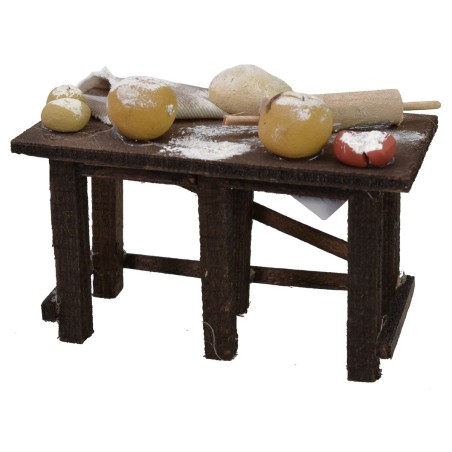 Banco da lavoro di un panettiere cm 8,5x5x6 h Mondo Presepi