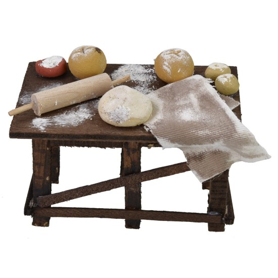 Banco de trabajo de un panadero cm 8,5x5x6 h Mundo Pesebre