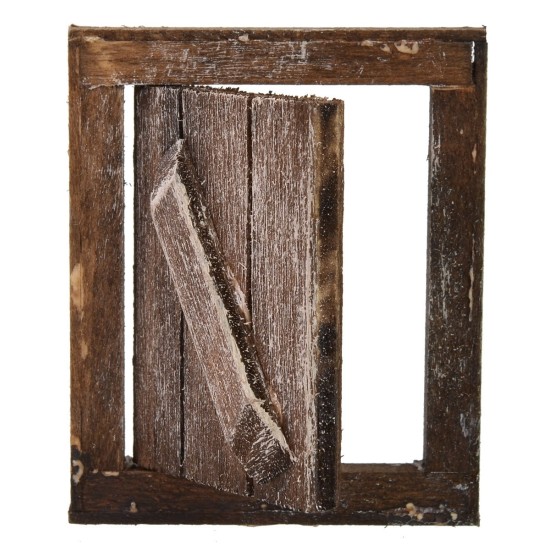 Ventana de madera con hoja abatible de 4x0,5x5 cm h Mundo Pesebres