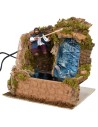 Fisherman in movement 10 cm series with functioning waterfall