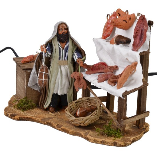 Vendedor de embutidos oriental 12 cm en movimiento cm