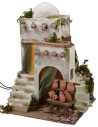 Casa árabe iluminada con taller del alfarero cm 25x25x34 h