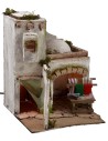 Casa araba illuminata con bottega della sarta cm 25x25x31,5 h