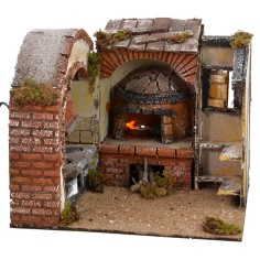 Kitchen with working wood oven cm 23x21x19 h
