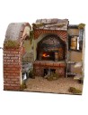 Cucina con forno a legna funzionante cm 23x21x19 h statue