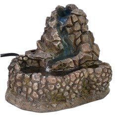 Cascada de resina efecto piedra en funcionamiento de 14,5x12x12