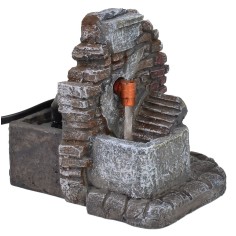 Fountain with brick effect sink in working resin cm 10x12x11,5 h 2